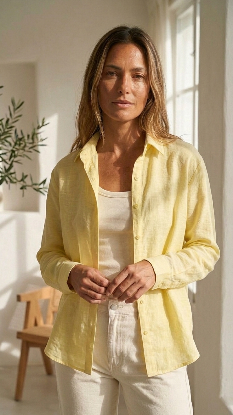 Chemise JAUNE Pastel