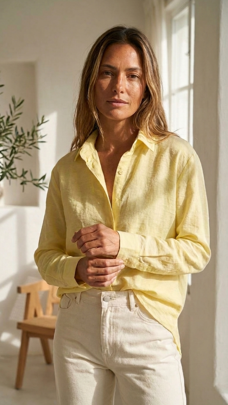 Chemise JAUNE Pastel